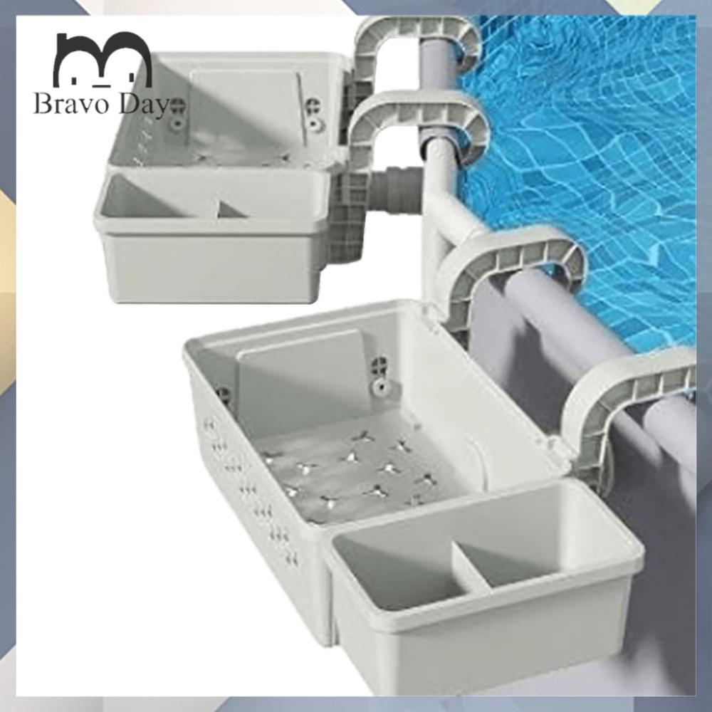 【New Arrival】 Poolside Hanging Baskets with Cup Holders for Above Ground Pools Multi-Functional Waterproof Pool Accessories Storage Harga  47 Ringgit*Penghantaran Percuma