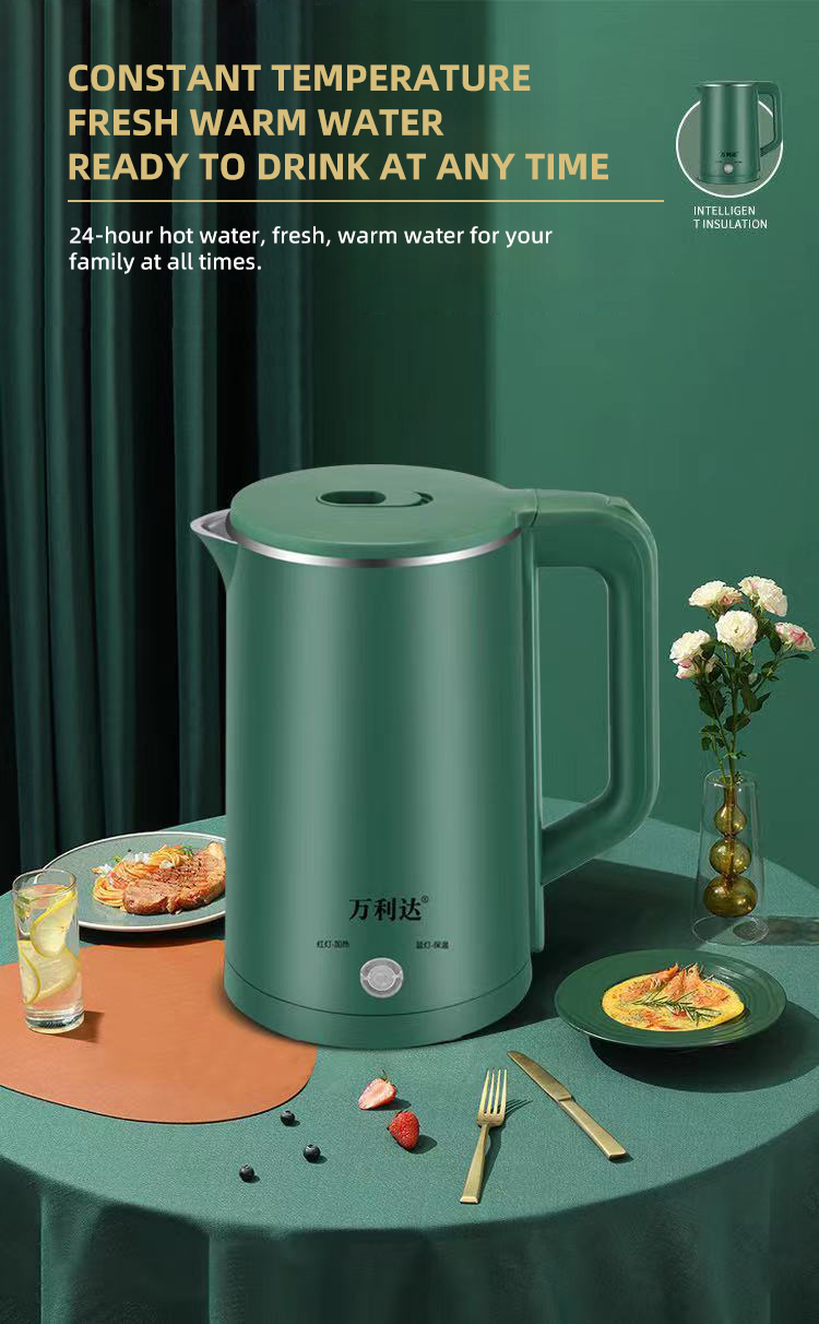  Electric Kettle Household 1500W Dormitory Pink Cute Stainless  Steel Kettle Large Capacity Boiling Water Automatic Power Off Kettle 2.3L:  Home & Kitchen