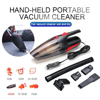 Portable 4 Meter Long Handheld Vacuum Cleaner Wet / Dry Vacuum Cleaner for Car Home 120W 12V 5000PA