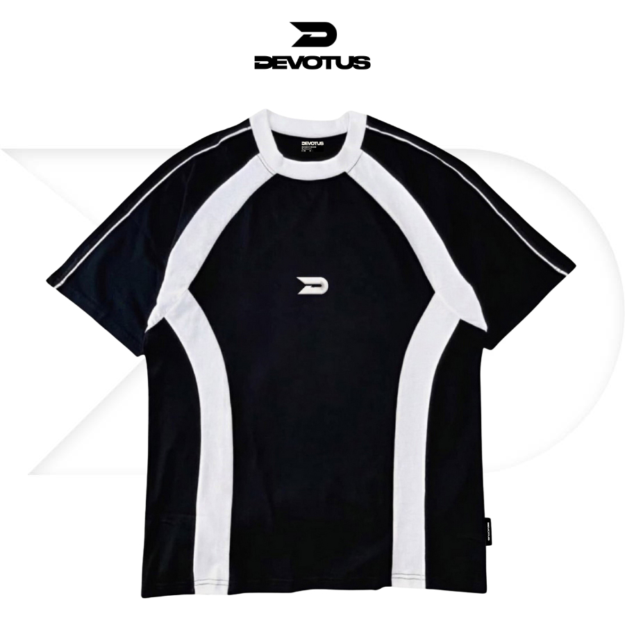 Áo thun phối màu Dy2k Local Brand Unisex Devotus Premium 100% Cotton form Oversize - Thêu logo 2 mặt