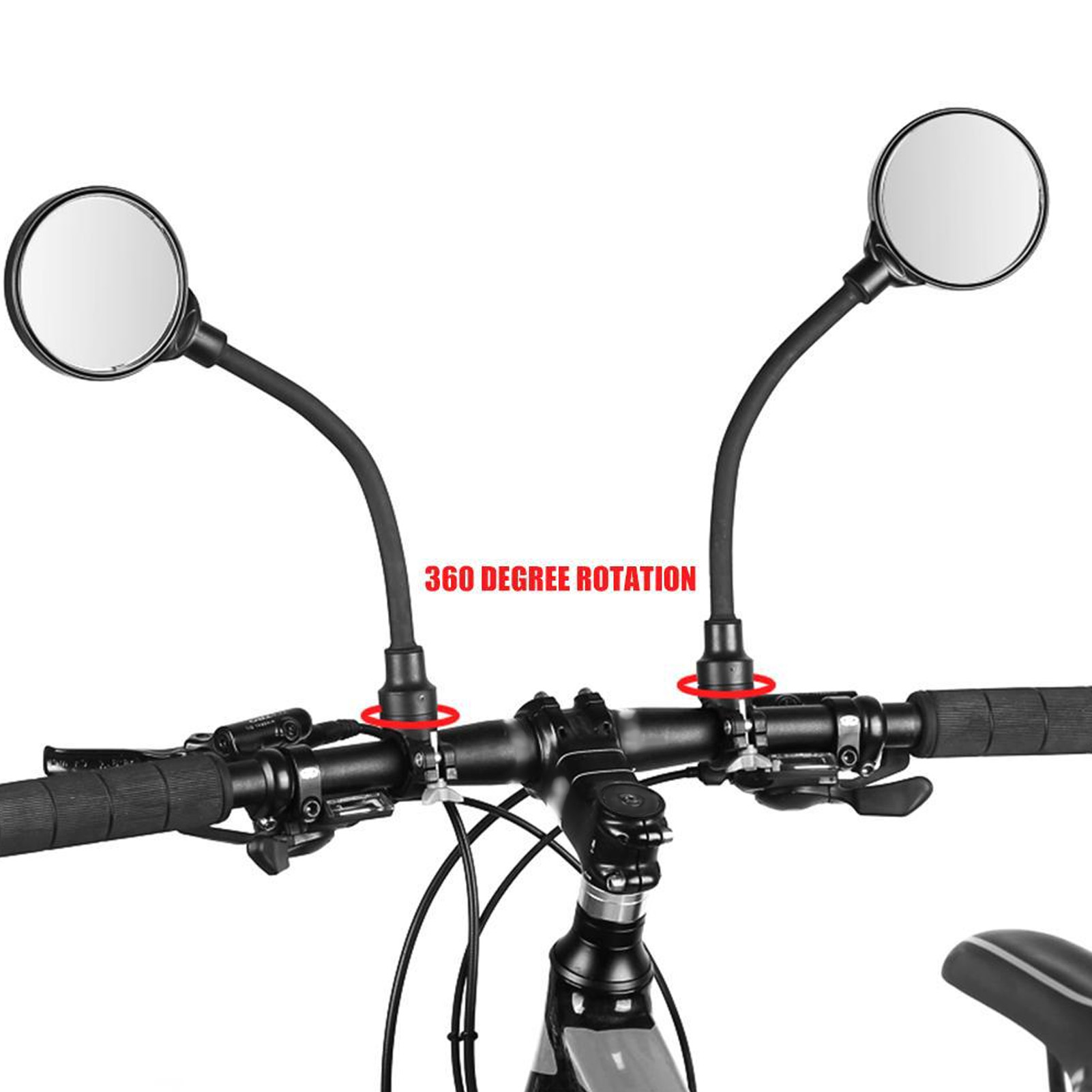 Xe Đạp gương chiếu hậu 360 Độ Có Thể Điều Chỉnh Xe Đạp gương lồi Phổ Dễ Dàng Cài Đặt Xoay Góc Rộng Clear View Cho xe đạp đường trường