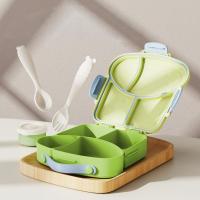CUCUCON 1000ML Lunch Box Bento Box 4 Compartments Includes Spoon Sauce Cup
