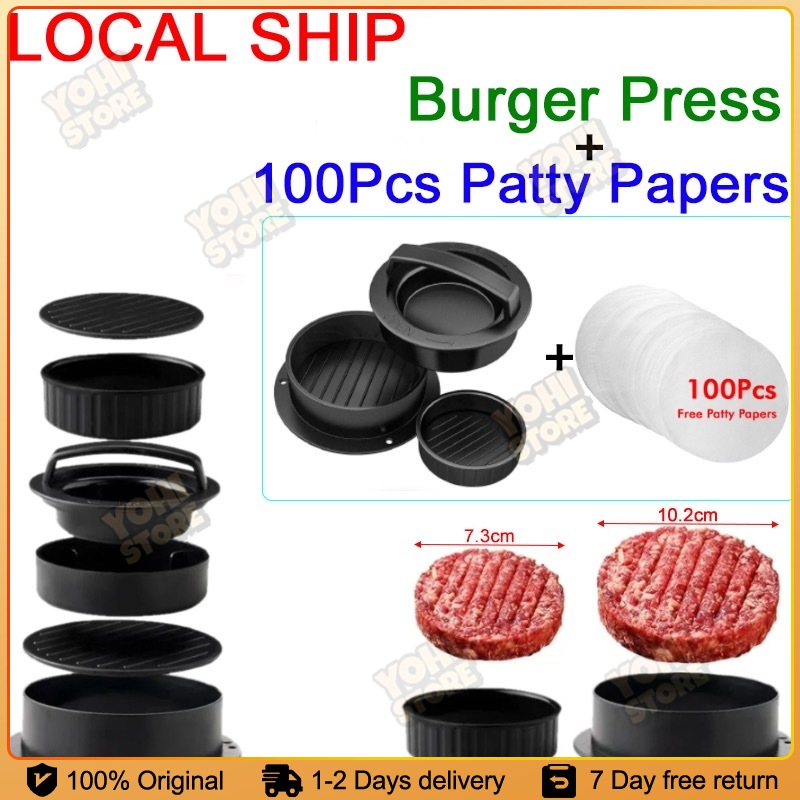 Burger Press Patty Maker with Papers - Kitchen Prodigy