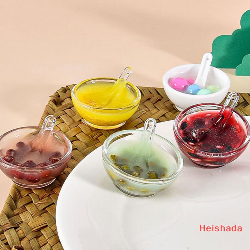 💟💝【Special price】Heishada Mô phỏng thực phẩm đồ chơi bóng gạo nếp tám kho báu Cháo Nhà búp bê thủ công đồ trang trí nhỏ