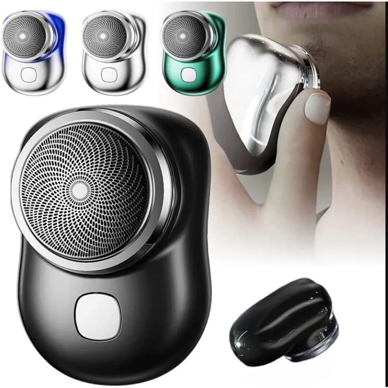 Máy cạo râu mini 6 lưỡi kép tự mài, dao cạo râu điện chống nước IPX7 nhỏ gọn bỏ túi