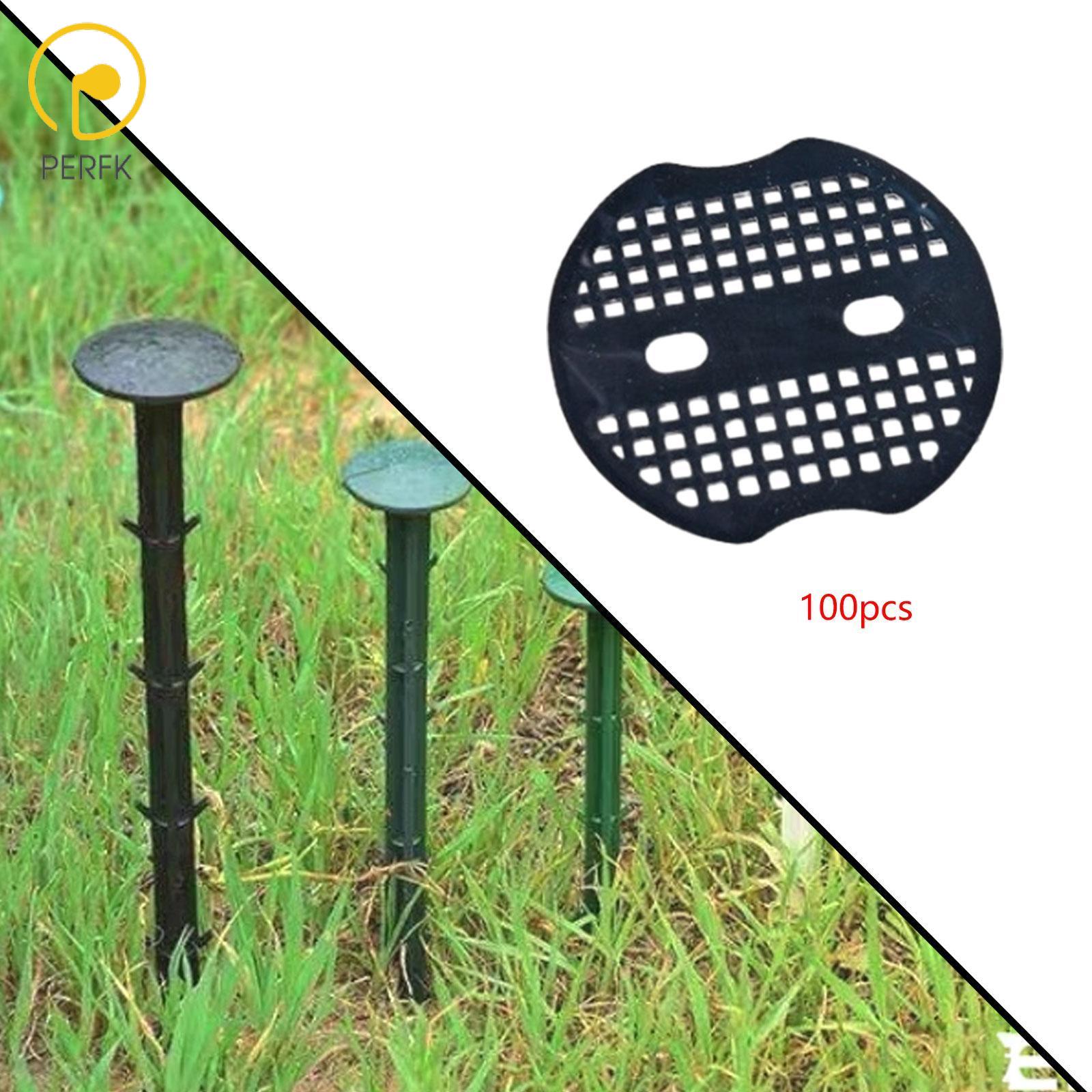 Perfk 100Pcs Garden Staples Plastic Buffer Washer Keep The Barrier from Ripping Professional Gardens Black Landscape Staple Gaskets ราคา 215 บาท*ส่งฟรี