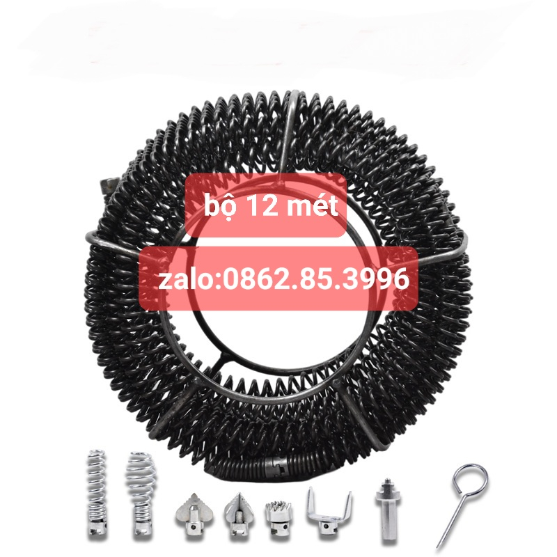 Dây thông tắc cống lò xo phi 16 dài 12m free ship
