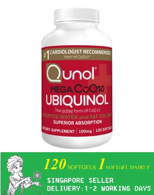 Qunol Mega CoQ10 100 mg., 120 Softgels /Exp 01/2025