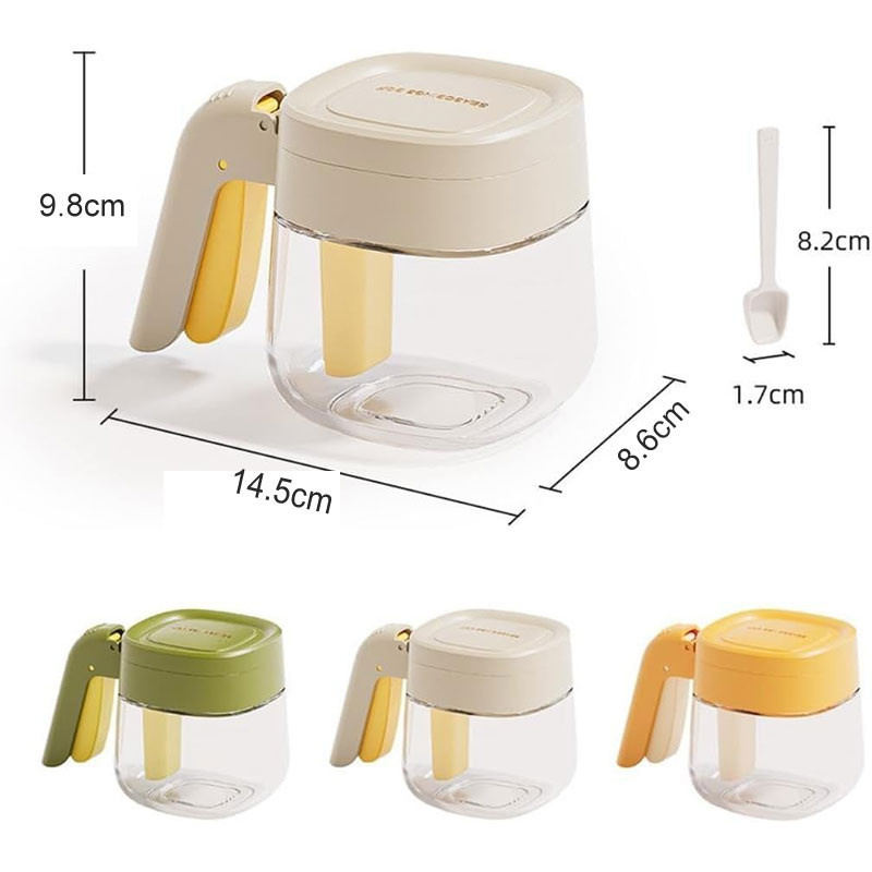 Luftdichtes Gewürzglas Aus Glas Mit Löffel Für Salz Und Pfeffer_voghion.com