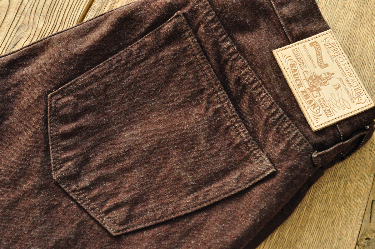 AQLKY Saucezhan Men Jeans Brown Jeans Men Jeans Trousers Selvedge Denim Jeans for Men Taper Fit Mens Jeans vintage 13.8 Oz FGUOP · v2