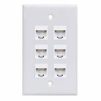 ZoeRax Cat 6 Ethernet Wall Plate Ethernet Wall Plate Female-Female Removable Compatible with Cat6/5/5e Ethernet Devices