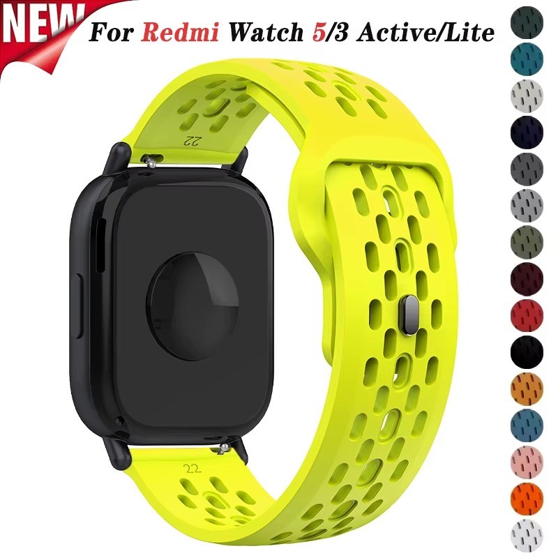 สายรัดข้อมือซิลิโคนระบายอากาศสำหรับ Redmi Watch 5 Active Smartwatch Band สายรัดข้อมือกีฬา Correa สำหรับ Redmi Watch 5 Lite Wristband ราคา 55 บาท*ส่งฟรี