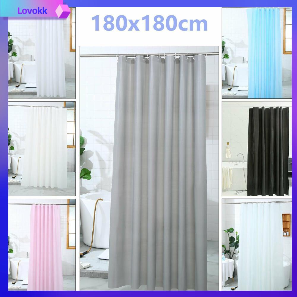 LOVOKK Chống thấm nước Trang trí phòng Với 12 móc Màn hình phòng tắm Rèm tắm Màn cửa bồn tắm PEVA Dày