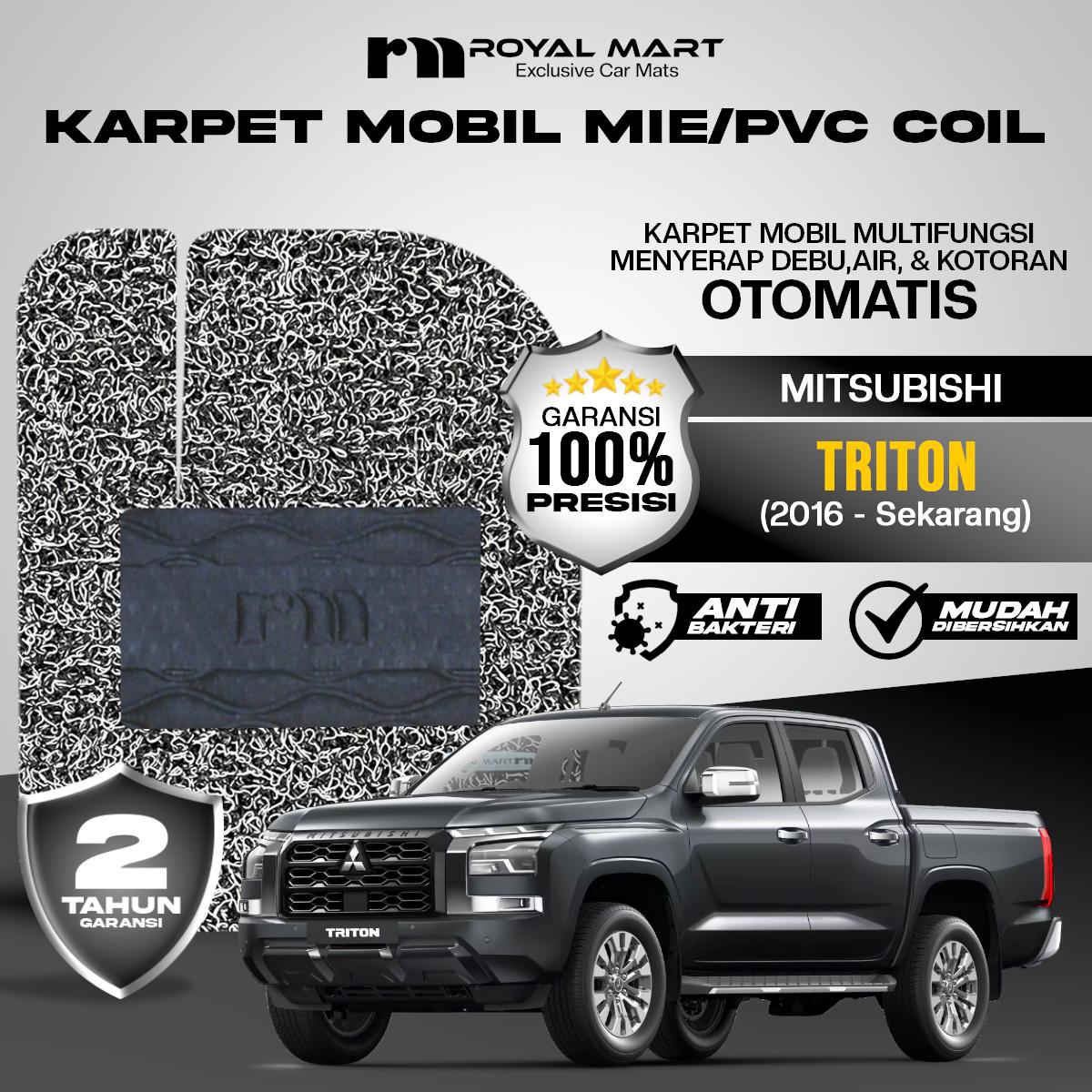 ROYAL MART Karpet Mobil Mie Premium Untuk Mitsubishi Triton Dc 2016-Sekarang Full set Bergaransi Harga 1,375,000 rupiah*Gratis Ongkir