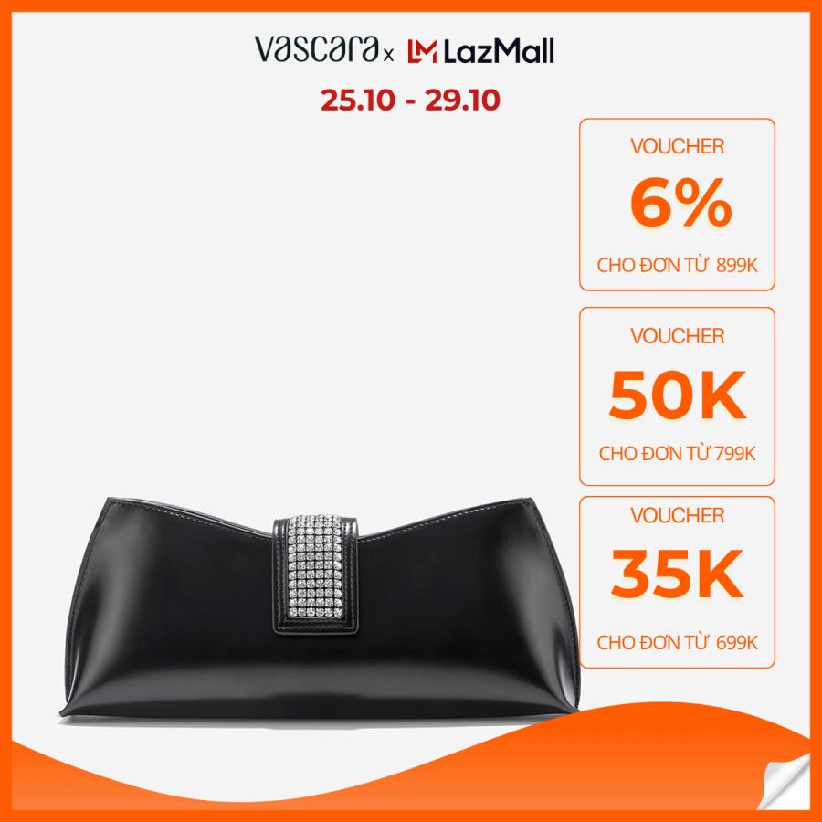  Vascara Clutch Cầm Tay Nhấn Khóa Đính Đá - CLU 0126