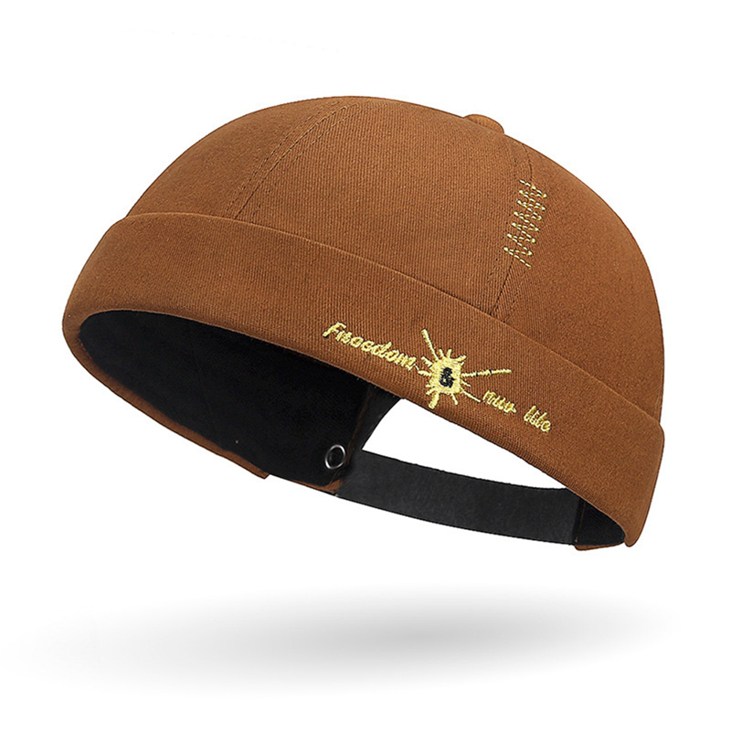 Brimless Skull Caps Vintage Dome Hat Hip Hop Hats Beanie Docker Sailor Cap Autumn No Visor Baseball Cap Street Hip Hop Landlord Hat - 4