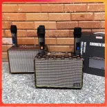 Loa Nghe Nhạc Karaoke Siêu Hay - Loa Bluetooth Karaoke Qixi SK 2036 Chất Âm Thanh Siêu Đỉnh, Âm Thanh Vòm 360 - Bass Uy Lực, Kiểu Dáng Vintage Kèm 2 mic Hát Chính Hãng Pin Trâu, kết nối bluetooth 5.0 - ASHAKI