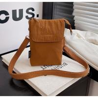 MAJESTICX Solid Color Phone Bag Nylon Mini Size Coin Purse Trendy Adjustable Strap Shoulder Bag Unisex