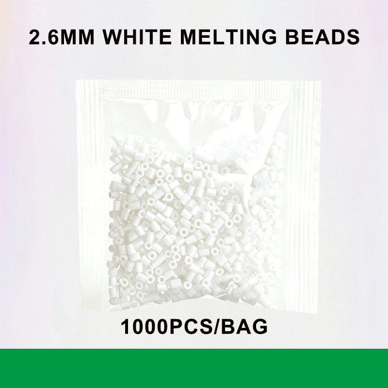 DIY Craft Fuse Beads 2.6mm Black White Refill Soft Perler Beads for Kids & Adults
