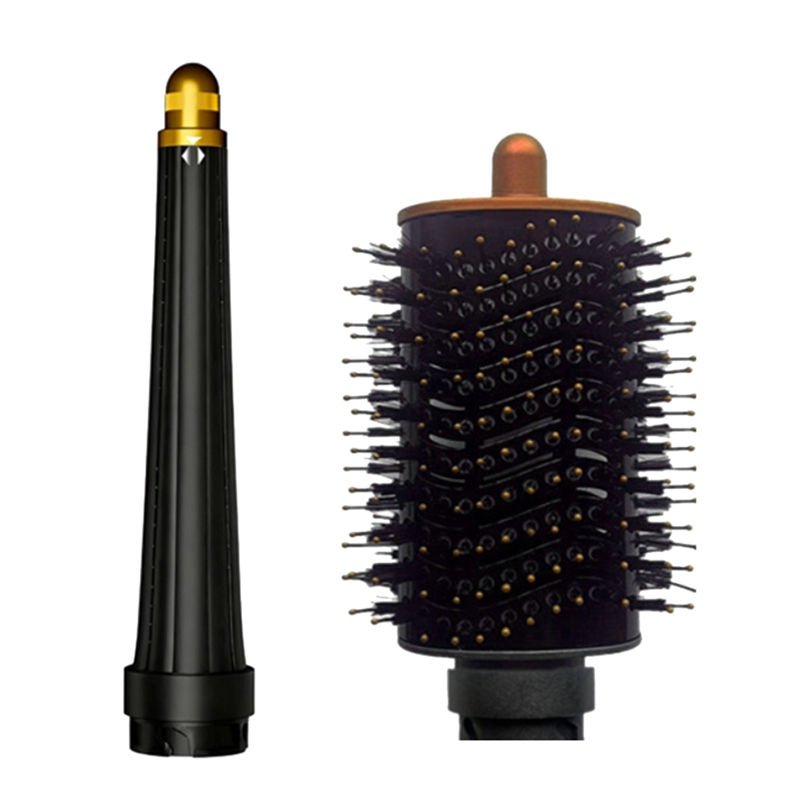 Long Curling Iron Conical Barrels & Smoothing Brush for FlexStyle Curling Iron Textured Waves Smooth Hair Style - 1