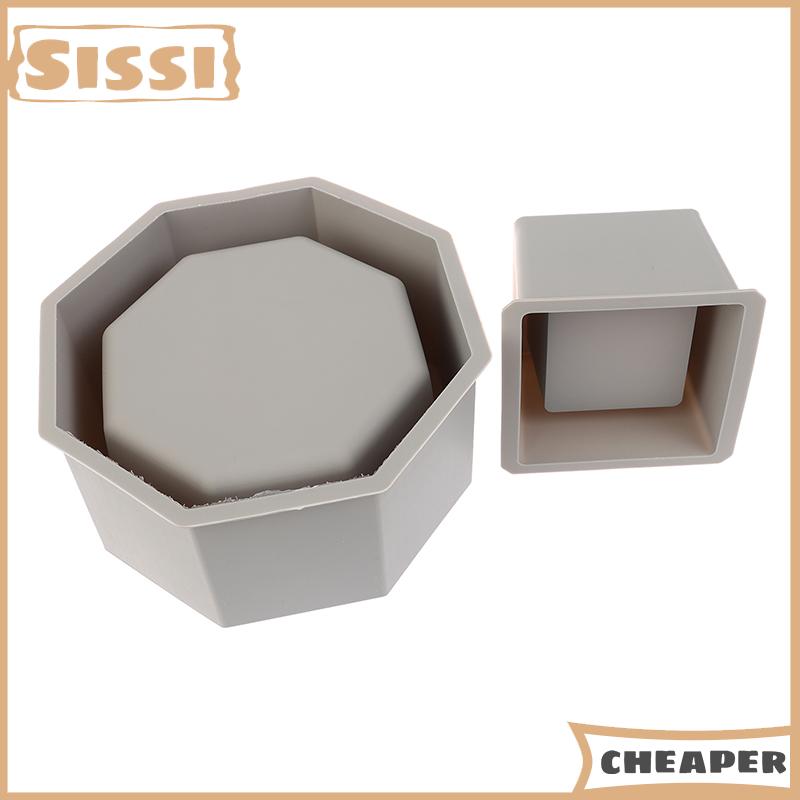 Sissi Hoa nồi Silicone khuôn tự làm lớn bê tông xi măng nồi Khuôn vuông Epoxy nhựa khuôn chủ pha lê Epoxy đất sét khuôn