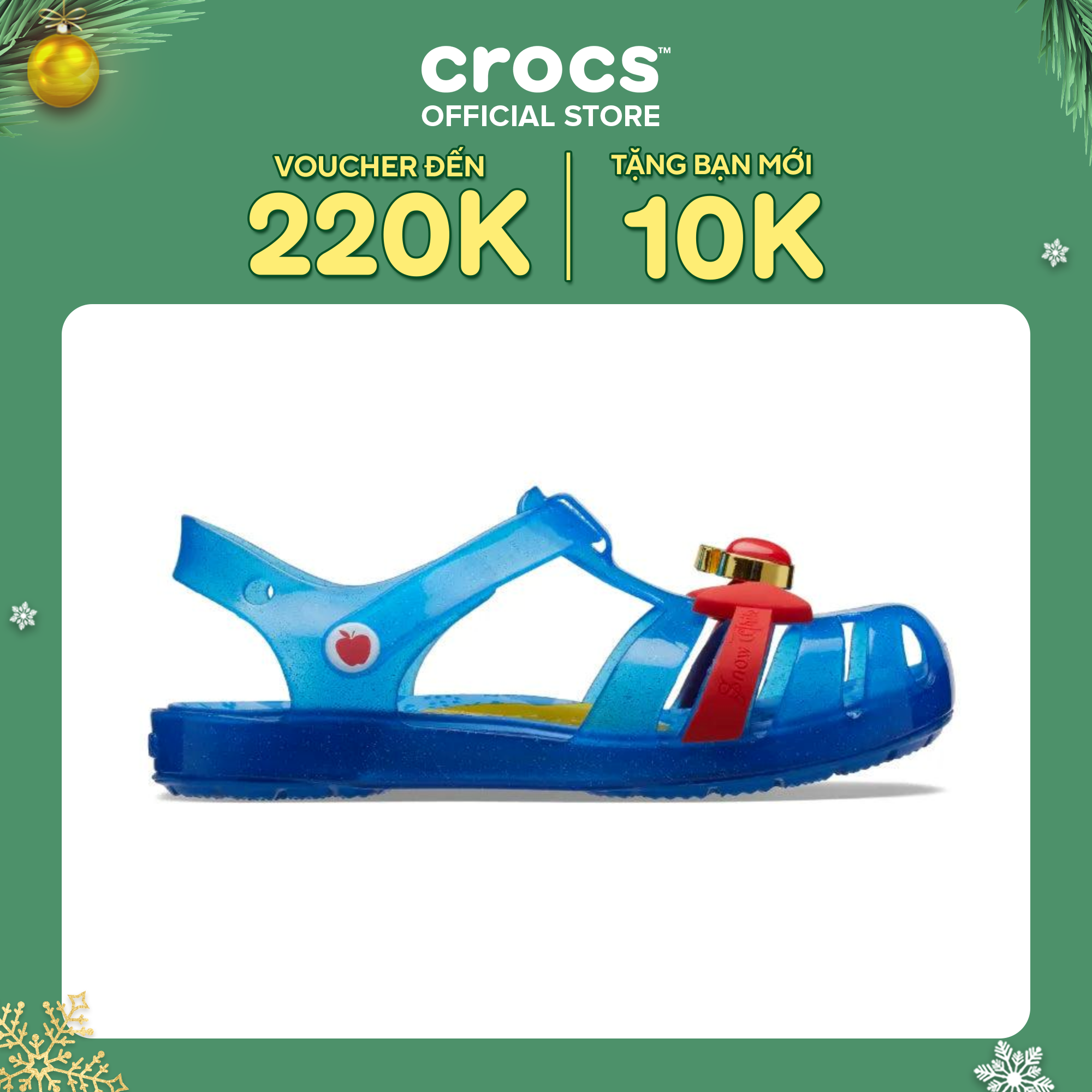 Giày Xăng Đan Trẻ Em Crocs Toddler Isabella Snow White - Bright Cobalt