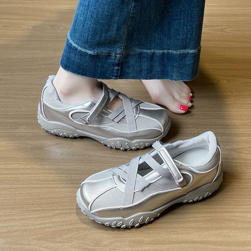 Giày Mary Jane đế dày của phụ nữ mùa hè Miệng nông mới giày đơn giản thể thao thoáng khí phụ nữ cao cổ điển giày luyện tập Đức