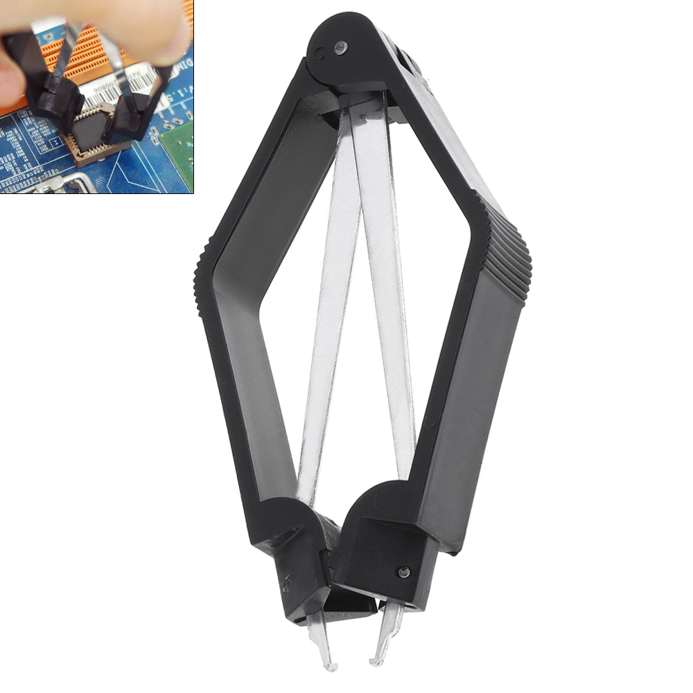 thumbnail image 2 of Uxcell IC Puller Chip Extractor Stainless Steel With Insulated Vinyl Grip Black 2 Pack 2 of 11