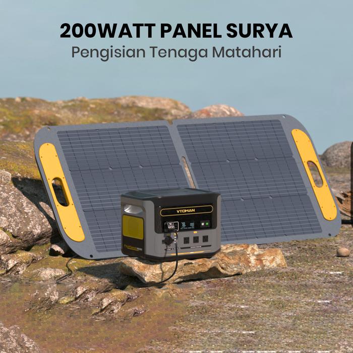 VTOMAN FLASHSPEED1500+VS220 PRO PORTABLE POWER STATION 1500W PEMBANGKIT LISTRIK TENAGA PANEL SURYA COCOK UNTUK CAMPING, HIKING, PIKNIK DILENGKAPI OLEH 3 CARA PENGISIAN, MUDAH DIBAWA KEMANAPUN DENGAN DESAIN SEDERHANA DAN PRAKTIS PREMIUM QUALITY POWERBANK-A Harga 34,197,000 rupiah*Gratis Ongkir