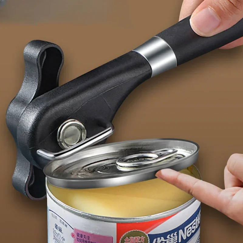 ◐APPROPRIATE◑ Tin Cans Opener Stainless Steel Opener Multifunction Manual Jar Bottle Opening Aid Gadget Full Open Cover Kitchen Accessories