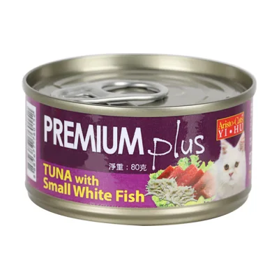 Aristo Cat Premium Plus Tuna Small White Fish 80g x 24 Cans