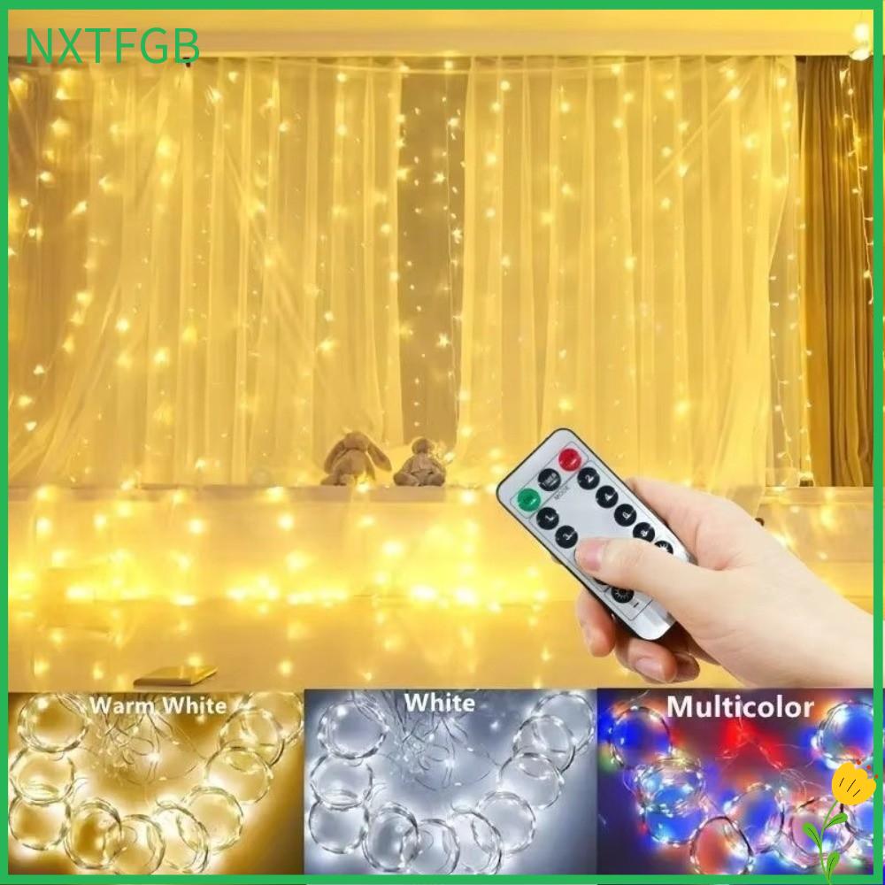 NXTFGB 1m/2m/3 mét Đèn dây LED với điều khiển từ xa Cung cấp năng lượng qua USB Đèn dây fairy Kiểu rèm cửa Đèn trang trí Trang trí Giáng sinh