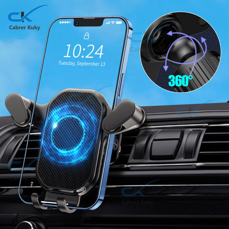 Giá đỡ điện thoại trong xe ô tô giá đỡ điều hướng móc lộn ngược giá đỡ đồ kẹp điện thoại thông hơi xoay 360 độ