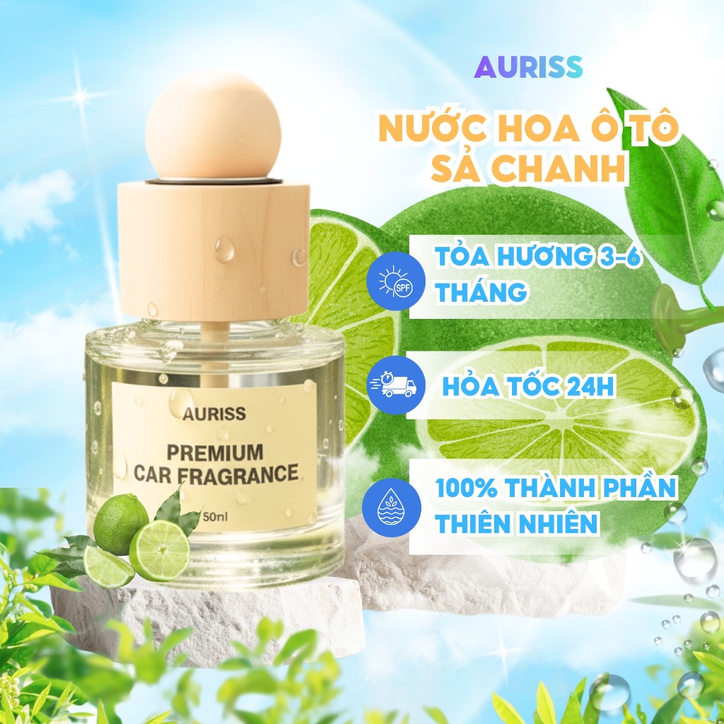 High Quality Lemon Lemongrass Car Perfume 50ml - Car Perfume Deodorizes, Prevents Motion Sickness, Relaxing Scent Giá 239,000 Đồng*Miễn phí vận chuyển