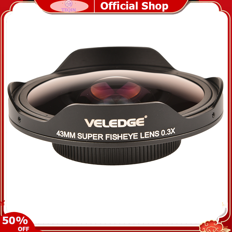 TEQIN Fisheye Lens Adapter 37MM/43MM 0.3X Photo Professional HD Wide Angle Lens Fisheye Lens Adapter Camera Accessories ราคา 4,519 บาท*ส่งฟรี