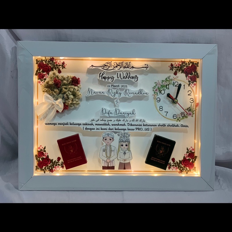 kado Hadiah pop up frame flower in frame tanpa foto pernikahan pernikahan nikah
