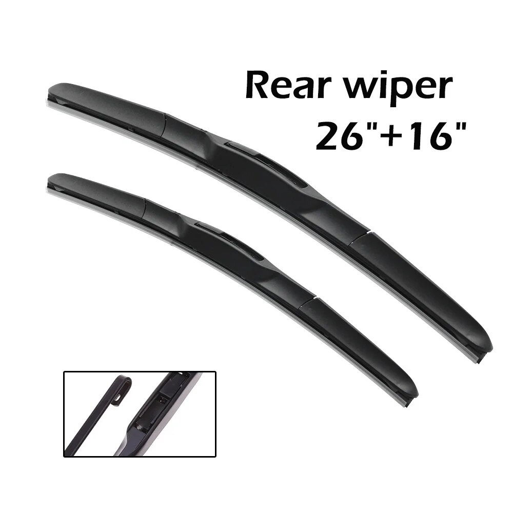 【100%-original】 Wiper Front Rear Wiper Blades Set Kit For Toyota Prius 2003 04 05 06 07 08 2009 Windshield Windscreen Rear Window 26 16 16