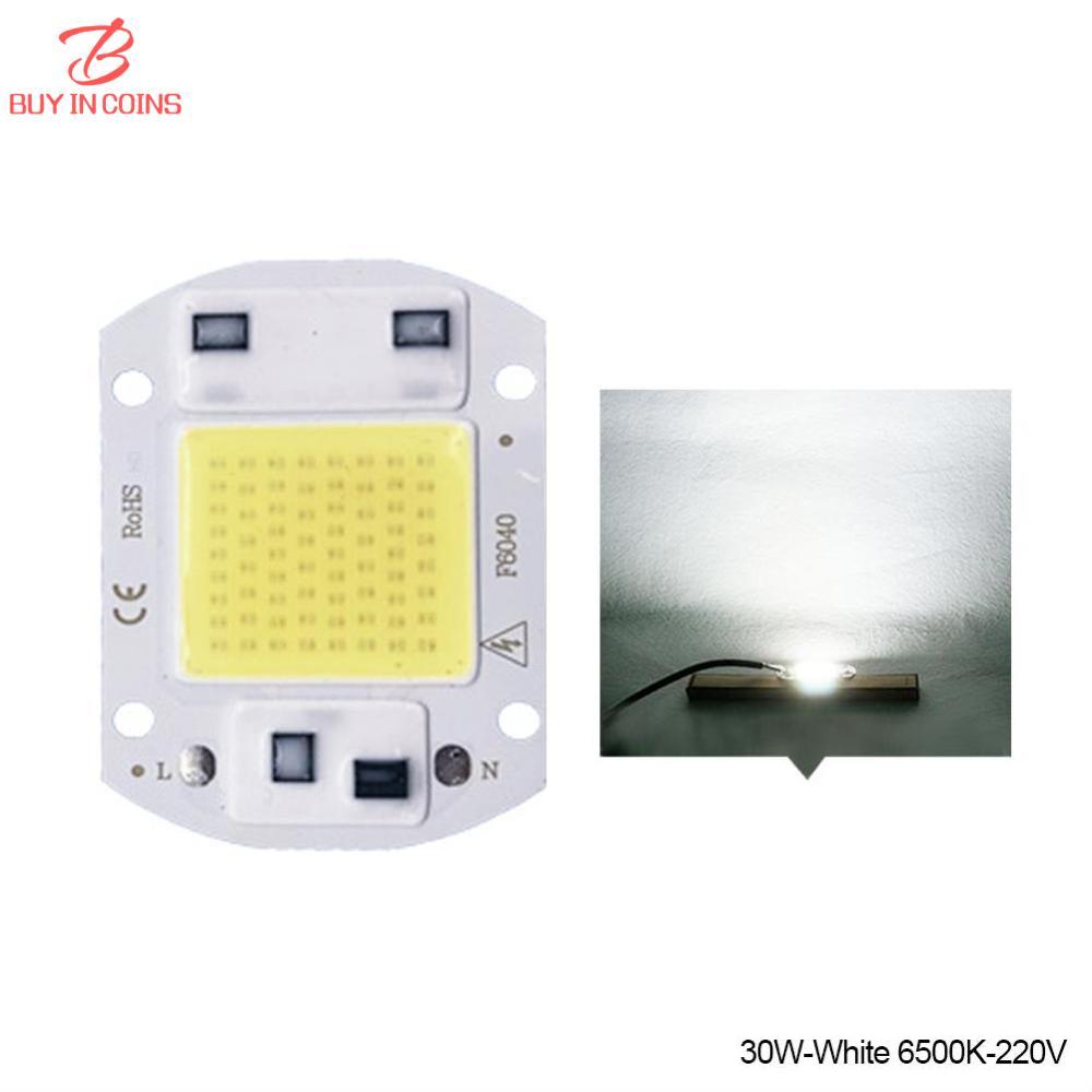 Chip LED BC 110V 220V 20W 30W 50W Chip COB Đèn Hạt LED IC Thông Minh Không Cần Điều Khiển Cho Đèn Pha Đèn Chiếu Sáng Tự Làm Lampada Ánh Sáng Trắng Ấm