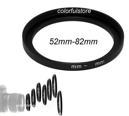 Miễn Phí Tàu New 52Mm Đến 82Mm 52 82 Kim Loại Bước-Lên Đai chồng lên ống kính máy ảnh Lọc ống kính lọc Mui Xe Chủ Bộ chuyển đổi từng bước N011