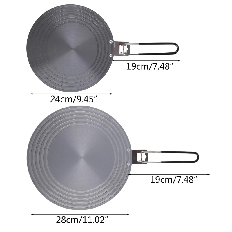 Heat Diffuser Simmer Ring Plate With Foldable Handle 24/28cm Thawing Plate Cooking Diffuser For Electric Stove