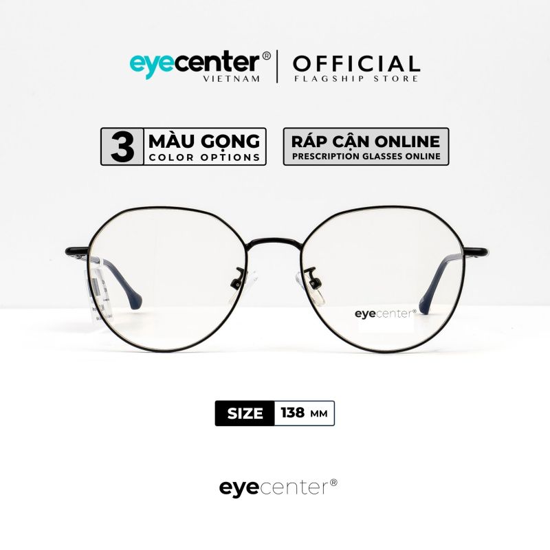 Giá bán Gọng kính cận nam nữ chính hãng EYECENTER K25 kim loại chống gỉ cao cấp nhập khẩu by Eye Center Vietnam