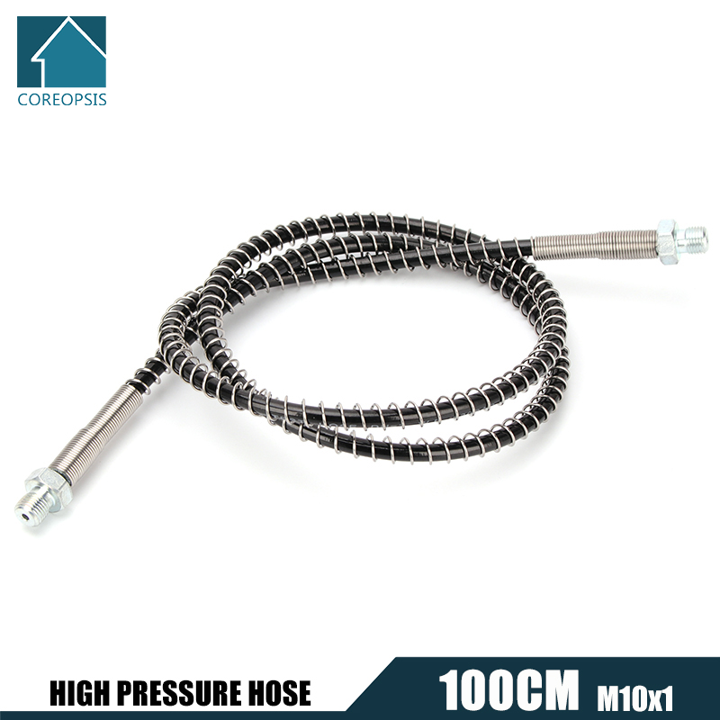 100cm áp lực cao nylon Hose m10x1 chủ đề 6000psi PCP pneumatics không khí bơm lại các bộ phận Ống bơm hơi