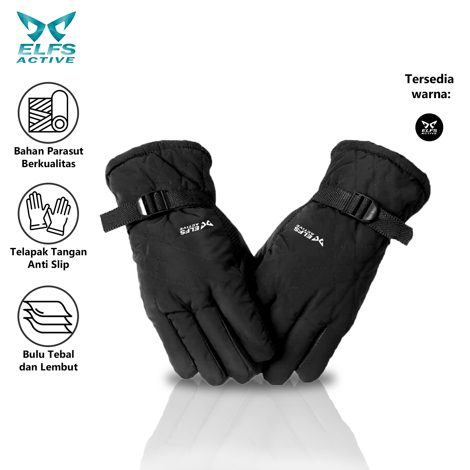 Elfs Active - Sarung Tangan Musim Dingin Parasut Winter Gloves Harga 79,000 rupiah*Gratis Ongkir