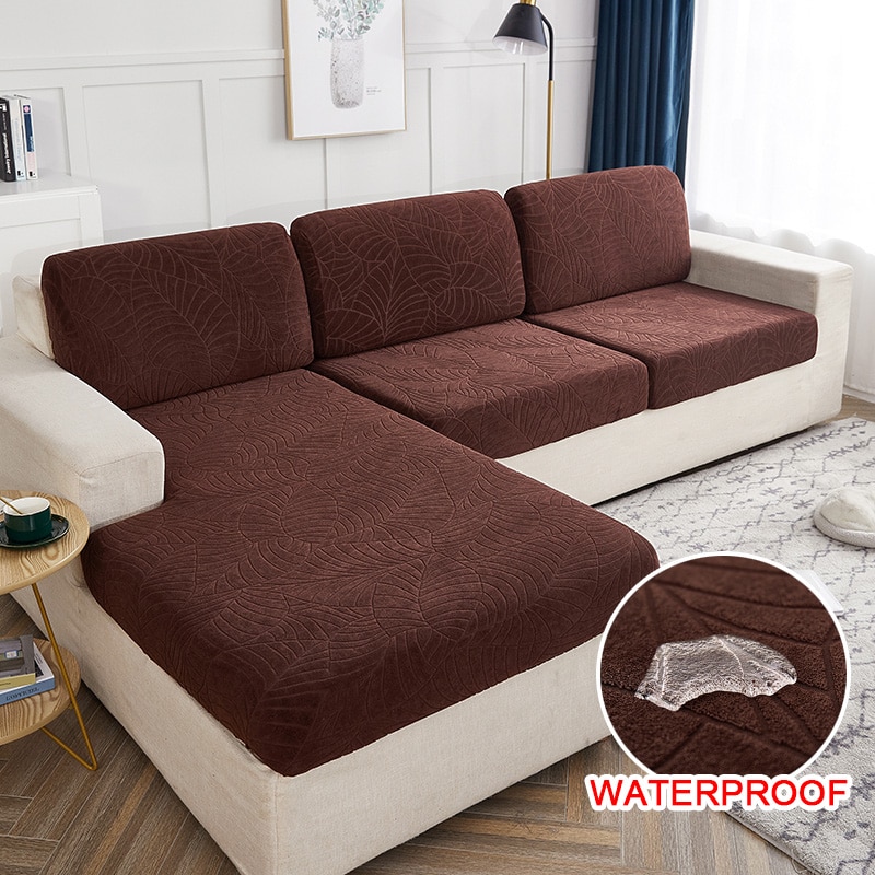Jacquard chống nước Gối Đệm Ghế Bìa đàn hồi màu xám bọc ghế sofa đồ đạc chống nước bảo vệ cho vật nuôi trẻ em có thể tháo rời