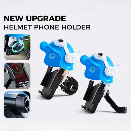 Waterproof Motorcycle Phone Holder with Sunshade and Helmet Mount