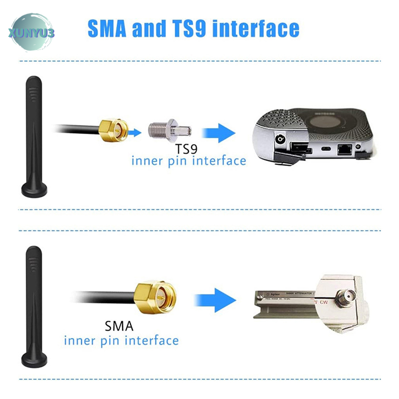 XUNYU3 GSM 5G Sucker Antenna 5DBi 600-6000Mhz Ts9 CRC9 Không Thấm Nước Ăng Ten Từ Tính