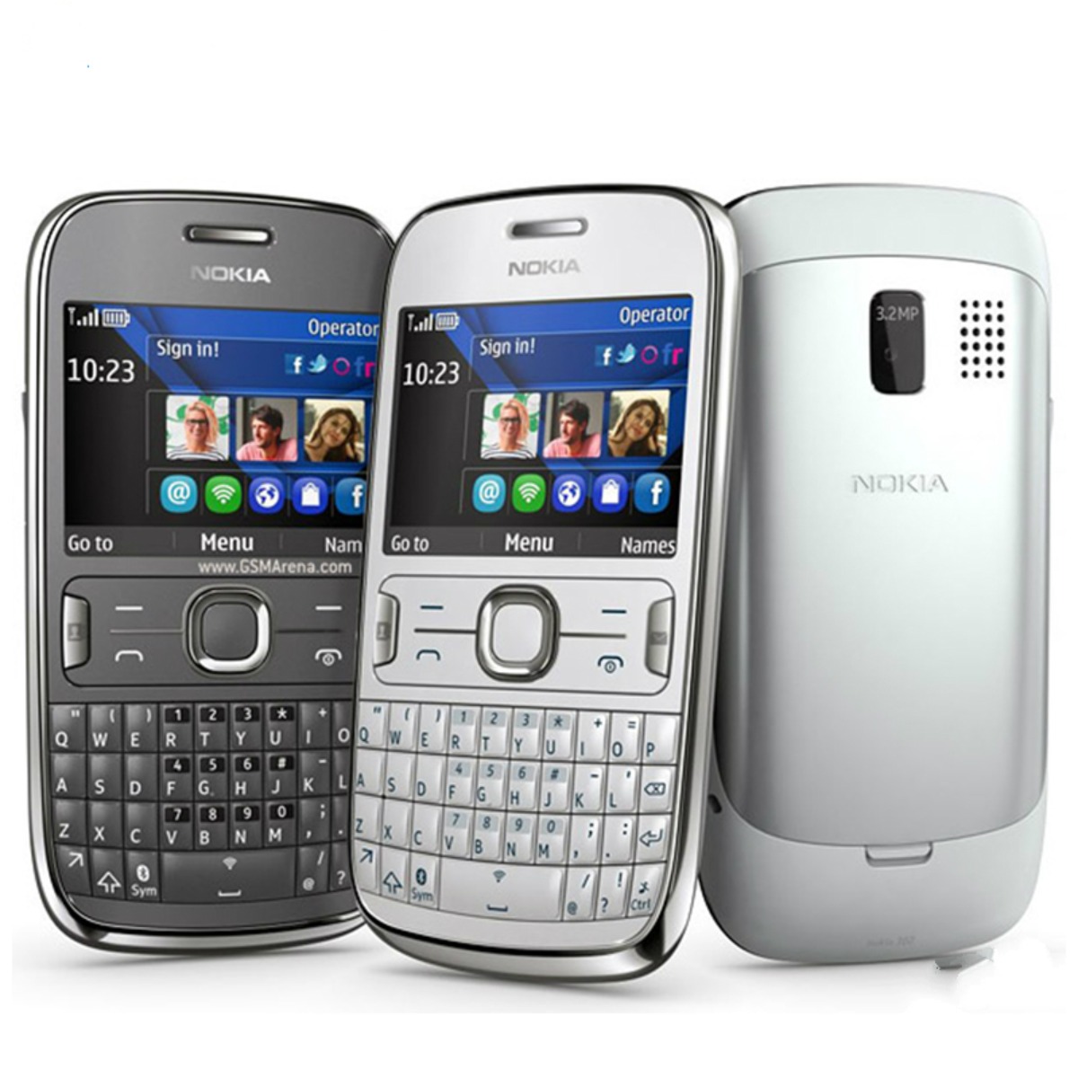 For Nokia ASHA 3020 302 Mobile Phone Original 3G Network GSM WIFI Bluetooth JAVA 3.15MP Camera Unlocked ราคา 1,345 บาท*ส่งฟรี