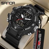 Sanda Electronic Watch Men and Women Watch Fashion Trend Waterproof Transparent Electronic Watch SD6176-5