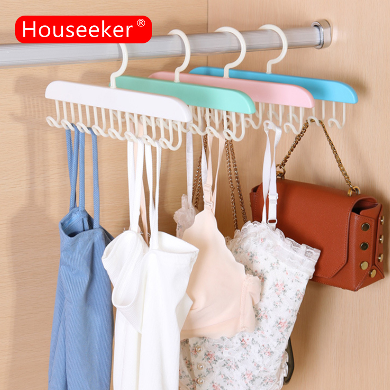 Houseeker 8 Hooks Bra Hanger Belts Camisole Clothes Organizer Rack Tie