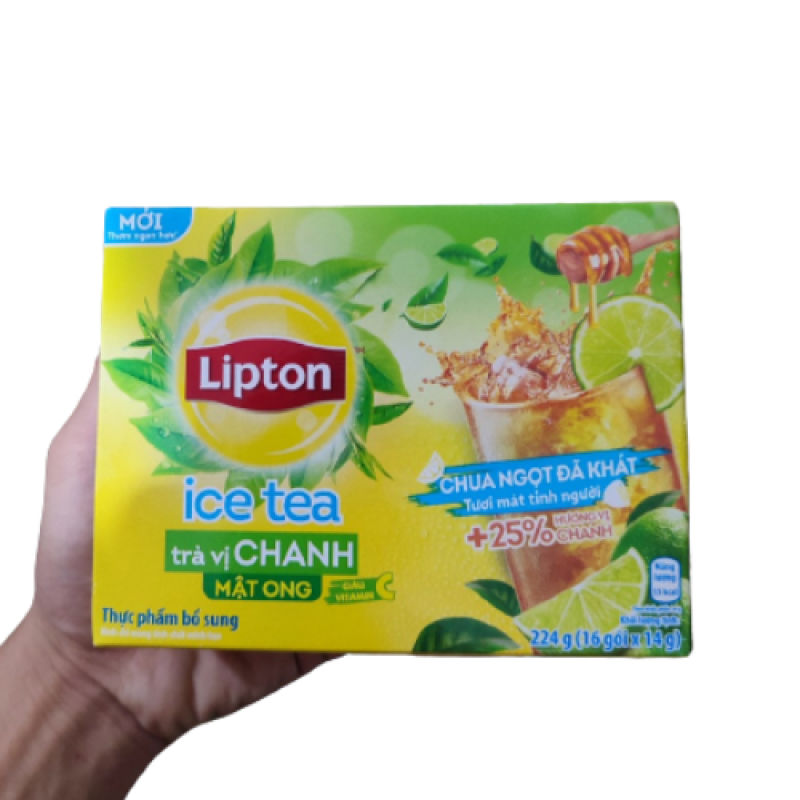 Trà LIPTON Hòa Tan Vị Chanh Mật Ong / Đào Hộp 192gr (16 gói x 12gr)